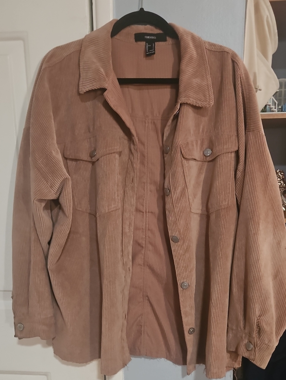 Forever 21 Light Brown Corduroy Shirt Jacket